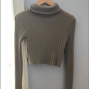Silence + Noise cropped turtle neck sweater
